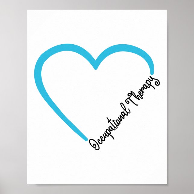 Poster Thérapie professionnelle | Thérapiste | Coeur (Devant)