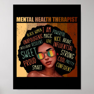 Poster Thérapiste en santé Afro Femmes Mois de l'histoire