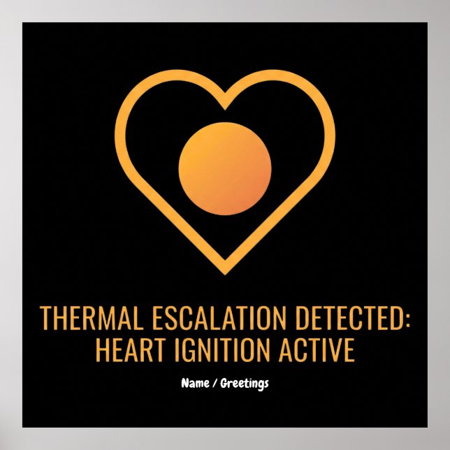 Poster Thermal Escalation Detected Heart Ignition Active  (Devant)