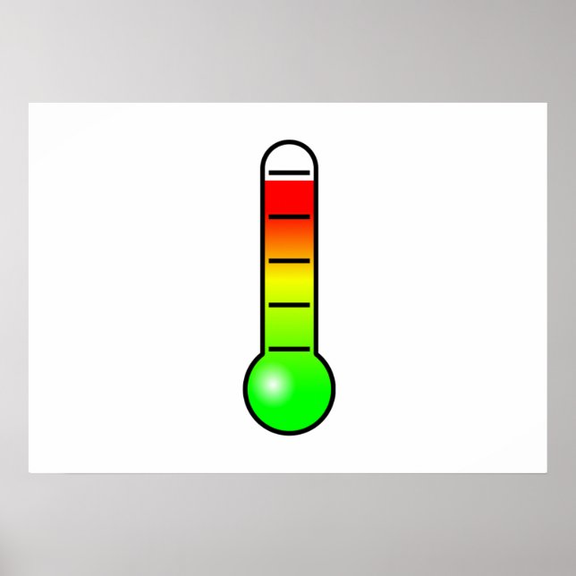 Poster Thermomètre à température (Devant)