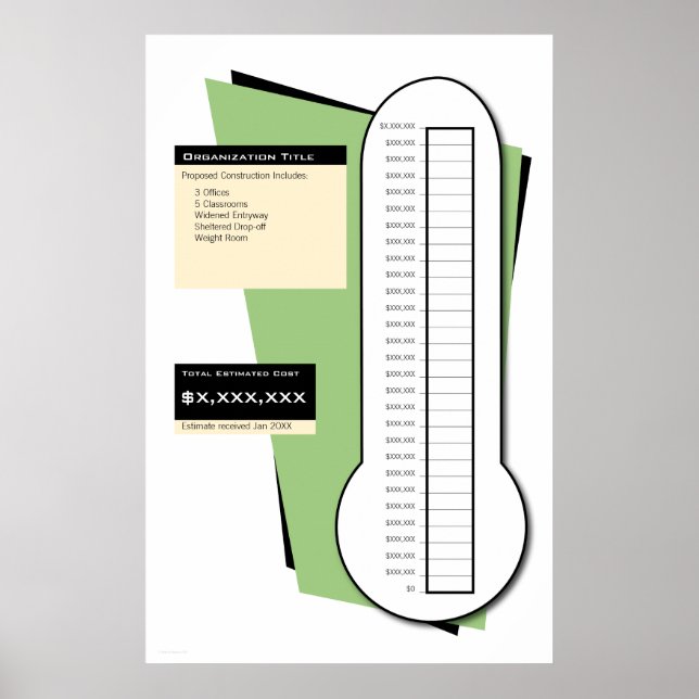 Poster Thermomètre de collecte de fonds (Devant)