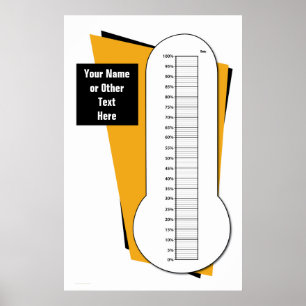 Poster Thermomètre de collecte de fonds par pourcentage