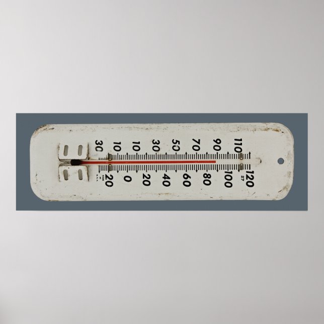 Poster Thermomètre vintage (Devant)
