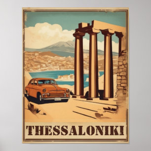 Poster Thessalonique ville, Grèce vocation souvenir