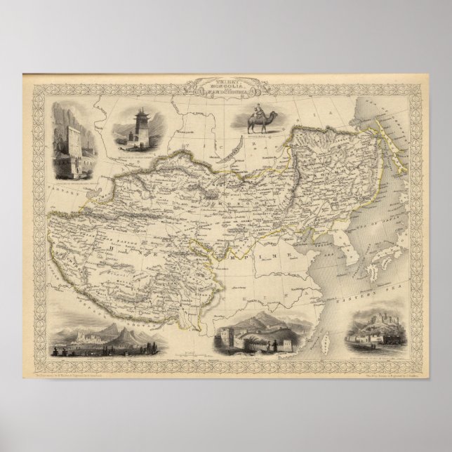Poster Thibet, Mongolie et Mandchouria (Devant)