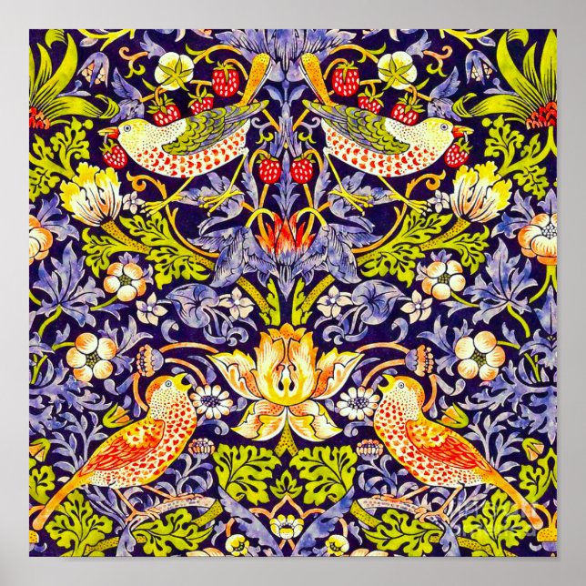 Poster Thief fraise William Morris (Devant)