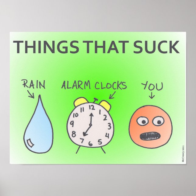 Poster "Things That Suck" (Devant)