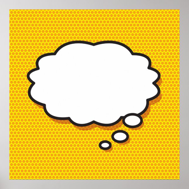 Poster Think Bubble Comédie Livre Pop Art Moderne Art Pop (Devant)