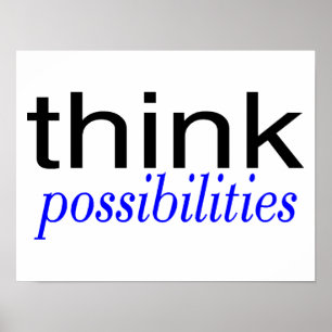 Poster Think Possibilities Blue
