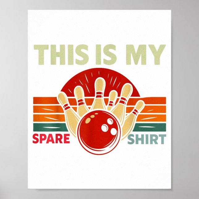 Poster This Is My Spare Bowling Funny Bowler Men Women Ki (Devant)