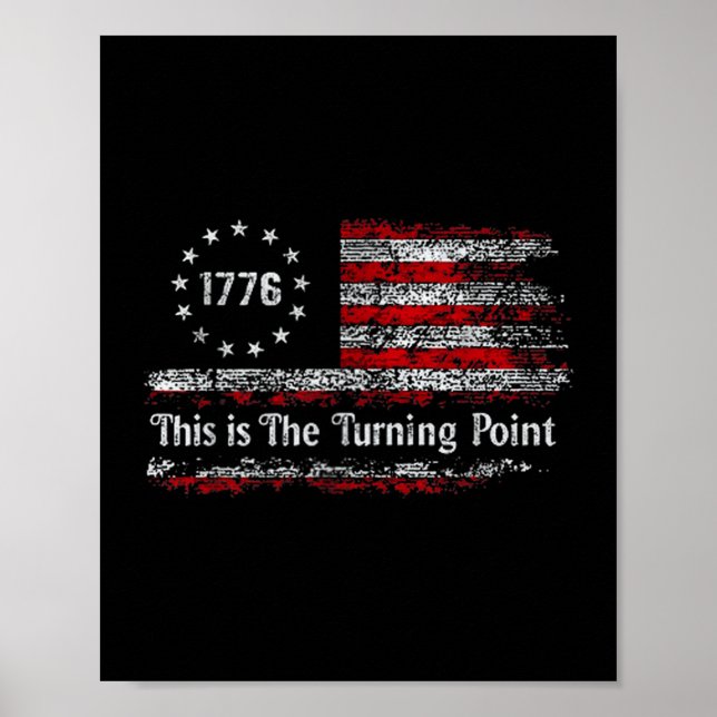 Poster This Is The Turning Int American Dom Usa Flag  (Devant)