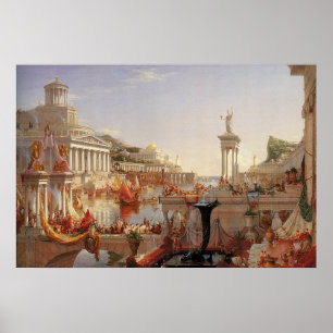 Poster Thomas Cole le cours de la consommation d'empire