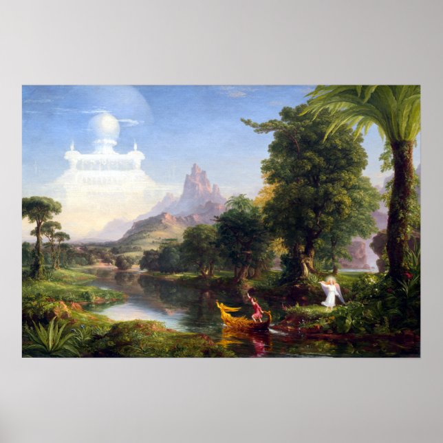 Poster Thomas Cole Le Voyage de la vie Jeune (Devant)