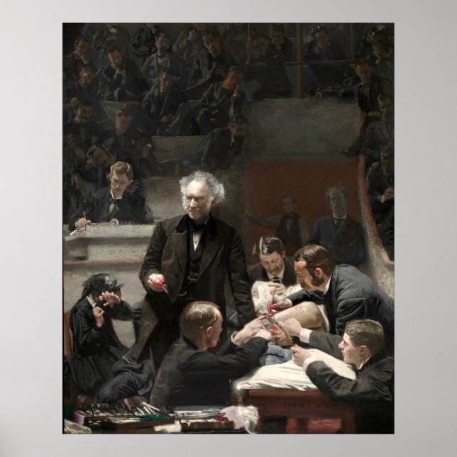 Poster Thomas Eakins La Clinique Gross (Devant)