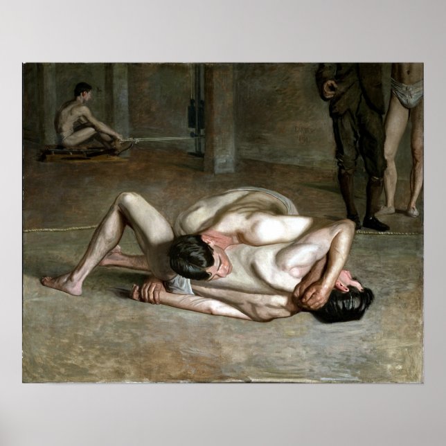 Poster Thomas Eakins Lutteurs (Devant)