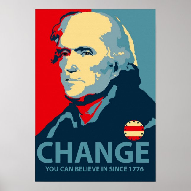 Poster Thomas Jefferson Change (Devant)