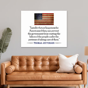 Poster Thomas Jefferson : Je prédit un bonheur futur...
