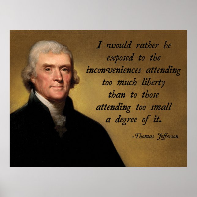 Poster Thomas Jefferson Liberty (Devant)