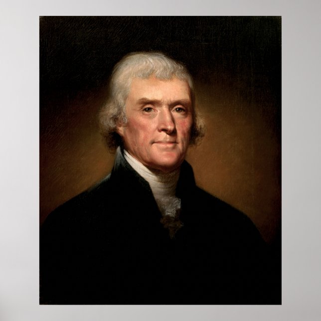 Poster THOMAS JEFFERSON Portrait par Rembrandt Peale (Devant)