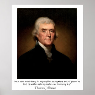 Poster Thomas Jefferson sur l'État et la religion