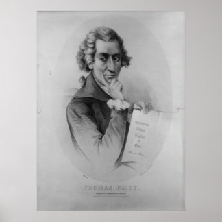Poster THOMAS PAINE Lithographie par Peter Kramer