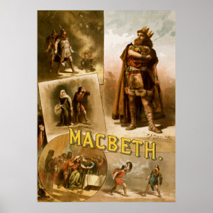 Poster Thomas W. Keene dans MacBeth de William Shakespear
