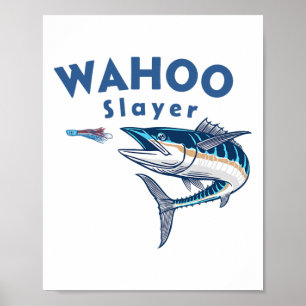 Poster Thon Wahoo Slayer pêche en eau salée Thon Wahoo