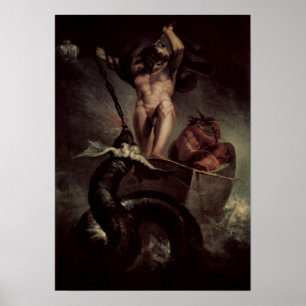 Poster Thor Battering Le Serpent Du Midgard