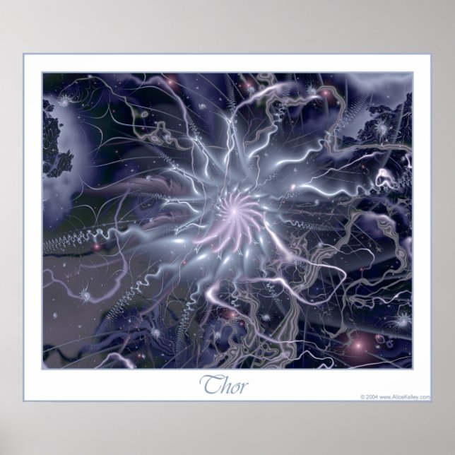 Poster Thor - bordure blanche (Devant)