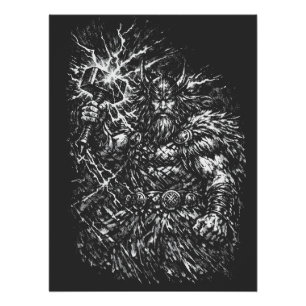 Poster Thor — Dieu du Tonnerre Foudroyé