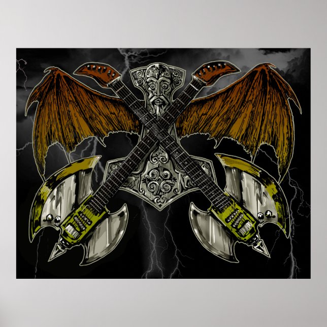 Poster Thor Hammer des Dieux Guitares (Devant)