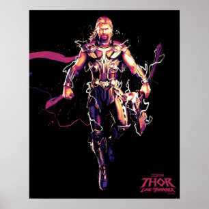 Poster Thor Illustrated Character Art