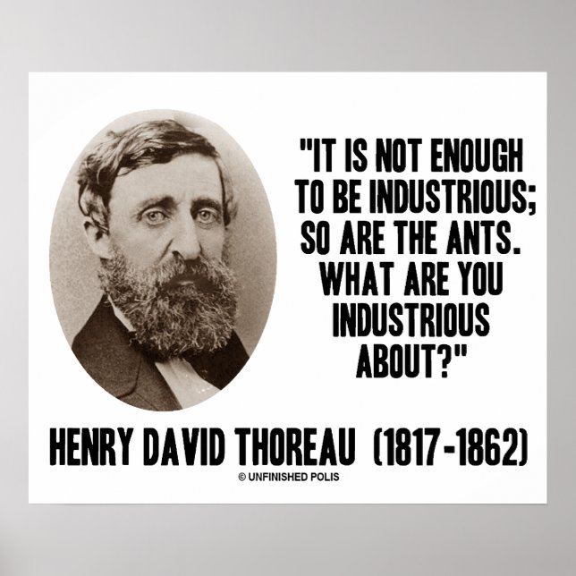 Poster Thoreau Ne Suffit Pas Pour Être Industrielle, De M (Devant)