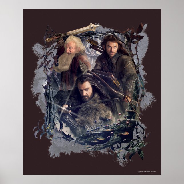 Poster Thorin, Kili et Balin Graphique (Devant)