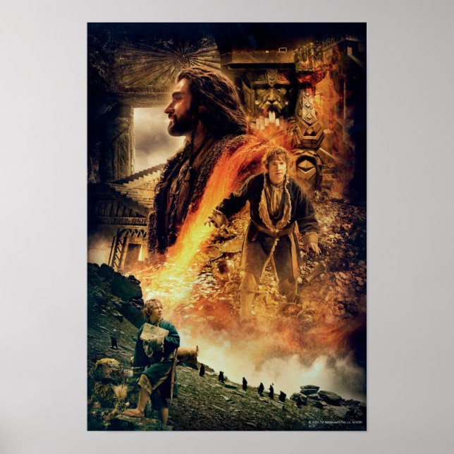 Poster THORIN OAKENSHIELD™ et BILBO BAGGINS™ à Erebor (Devant)