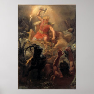 Poster Thor's Combat avec les géants