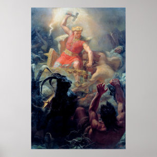 Poster Thor's Fight with the Giants Mårten Winge