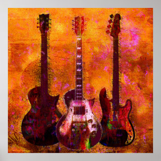 Poster Three Guitars