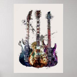 Poster Three Guitars