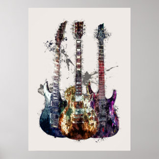 Poster Three Guitars