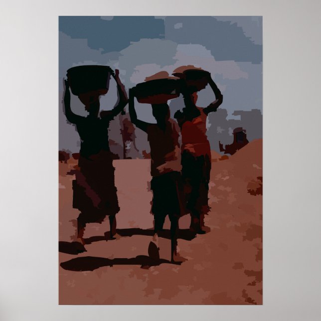 Poster Three lone figures (Devant)