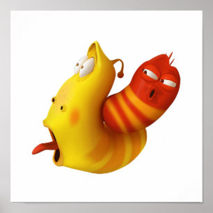 Poster Threepa Nouvelle Larve rouge jaune aussi connue so