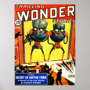 Poster THRILLER WONDER Cool Pâte Vintage Magazine couvert