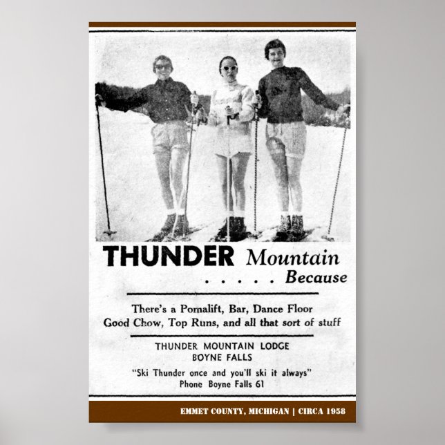 Poster Thunder Mountain 1958 (Devant)