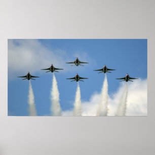 Poster Thunderbirds volant en formation