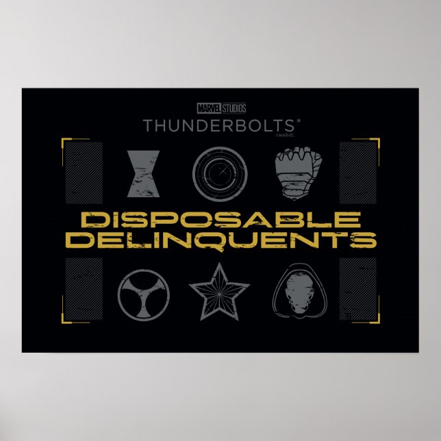 Poster Thunderbolts* | Disposable Delinquents (Devant)