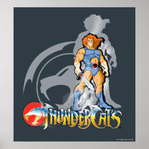 Poster ThunderCats   Lion-O Halfttone Shadow Graphic