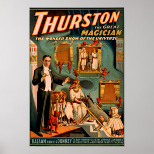 Poster Thurston - Démons & Donkey Vanish Trick Magic