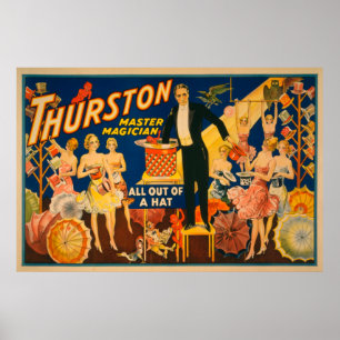Poster Thurston, Maître Magicien "Out of a Casquette" Mag