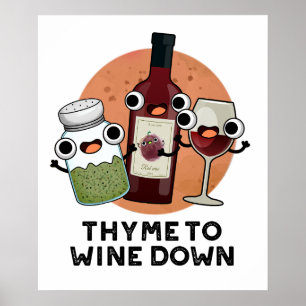 Poster Thyme Pour Vivre Drôle Chill Pun